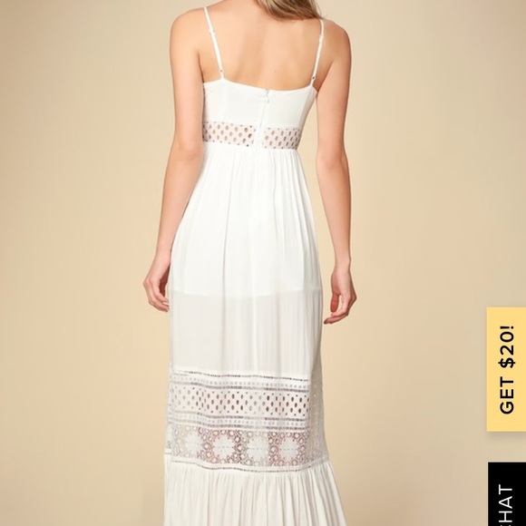 NWT KAIA WHITE LACE SLEEVELESS MAXI DRESS - Picture 3 of 8
